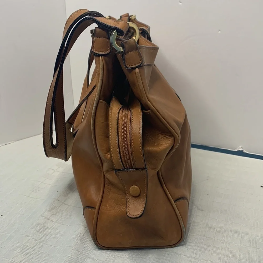 Mark Cross leather tri compact hobo bag